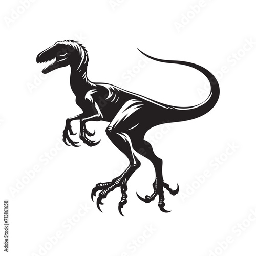 Shadowy Behemoths: Dinosaur Silhouette - Monster Reptile Vector Displaying the Shadowy Profiles of Prehistoric Behemoths
