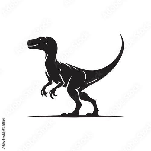 Mesozoic Majesty: Dinosaur Illustration - Wild Animal Vector - Silhouette Series Illustrating the Majestic Nature of Mesozoic Creatures 