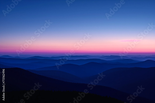 Twilight Harmony over the Mountain Range