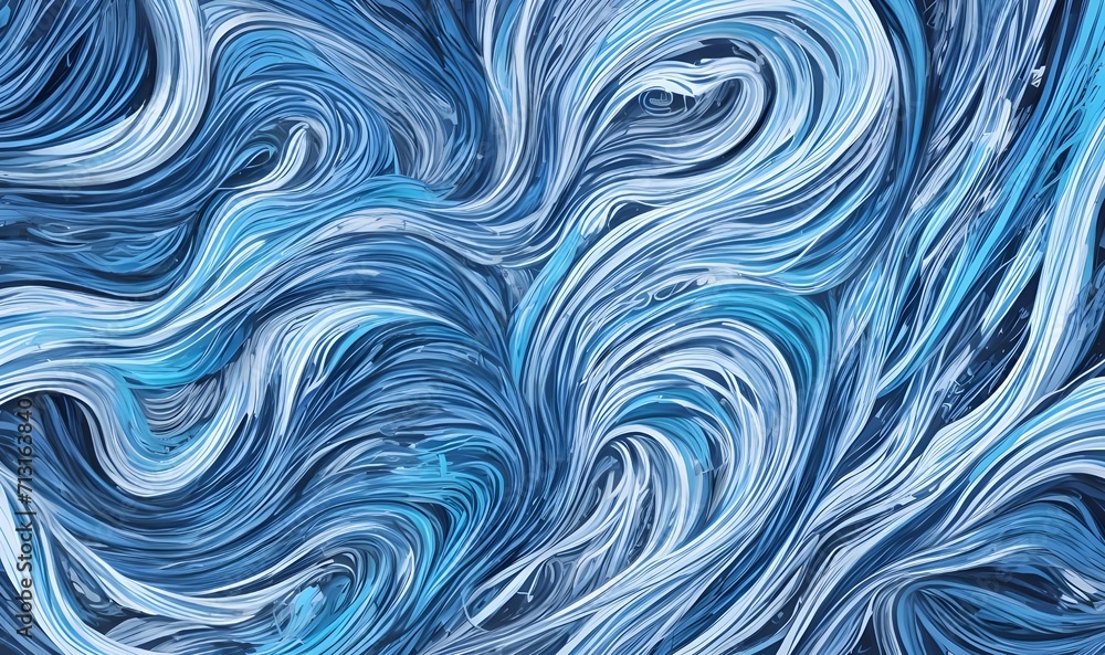Blue wavy abstract background illustration, HD abstract blue waves, painting blue color, spiral painting, blue background Blue wavy abstract background illustration, HD abstract blue waves, painting blue color, spiral painting, blue background