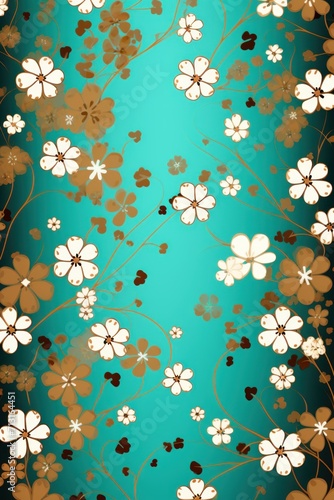 green graphical abstract small flower 2D graphical background