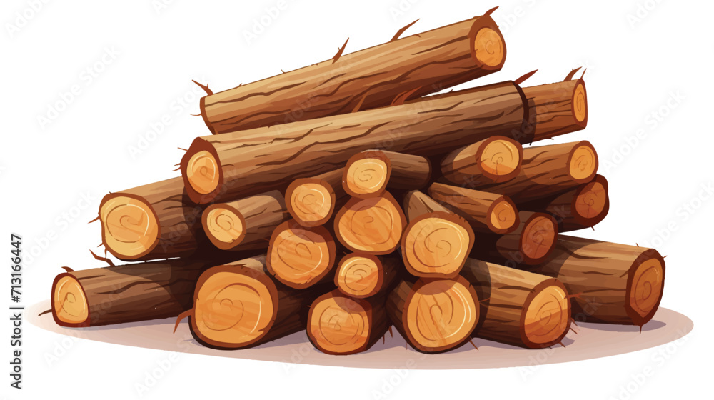 Pile of wood illustration vector