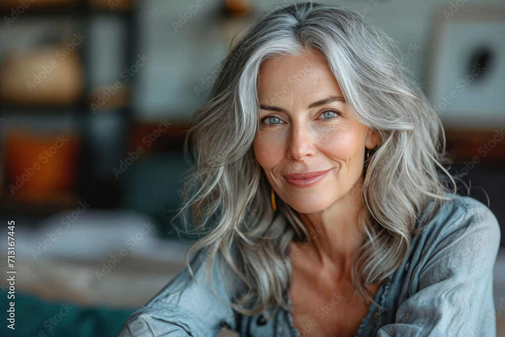 Smiling sophisticated 50s middle aged grey haired business woman looking at camera. Happy mature elegant old lady professional businesswoman Smiling sophisticated 50s middle aged grey haired business woman looking at camera. Happy mature elegant old lady professional businesswoman