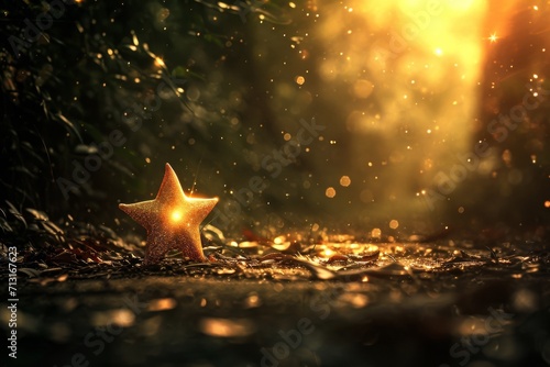 glowing golden star