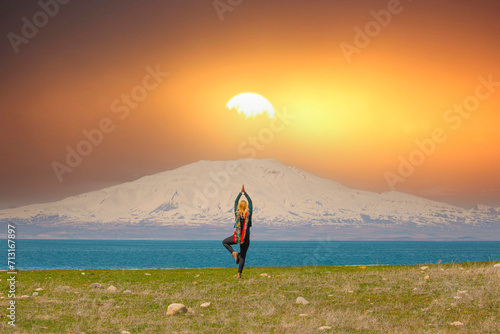 Carpanak Island is an island located in the northeastern part of Lake Van, in the Citören Village of the city of Van.A magnificent sunset, Touts (Ktuc) Monastery. Saint Jean Baptiste Church, distant photo