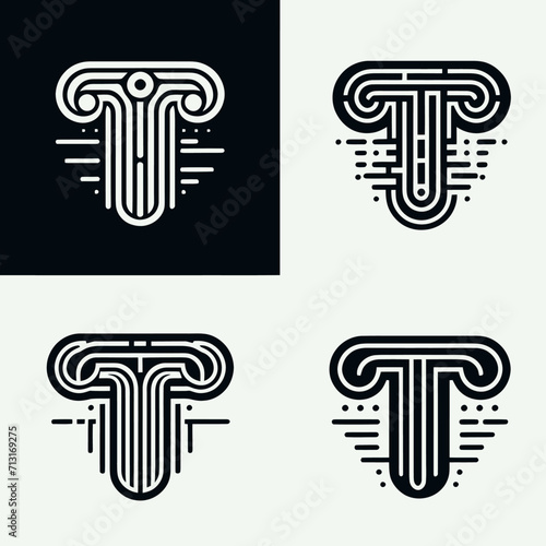 Premium, Letter T Logo Vector Collection