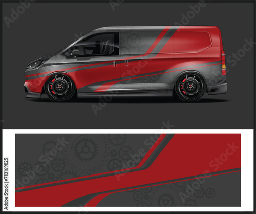 Racing car wrap design vector