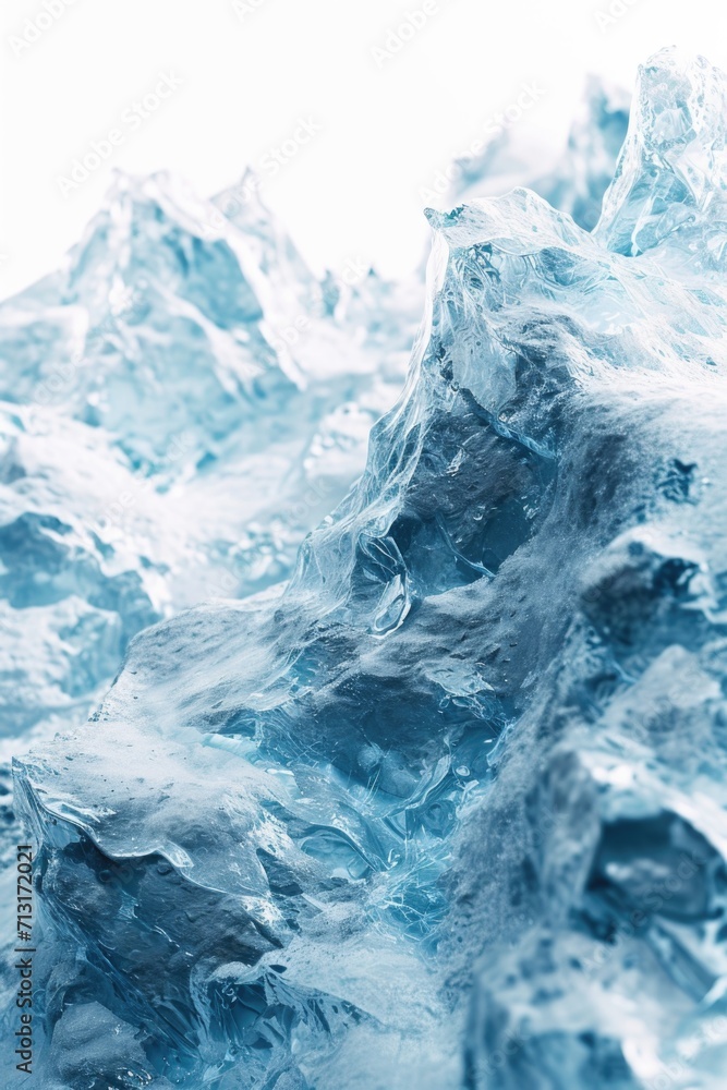 Obraz premium A close up view of a large iceberg. Perfect for illustrating climate change and the beauty of nature