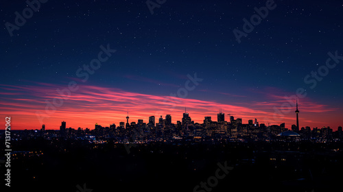 Starlit Skyline at Twilight