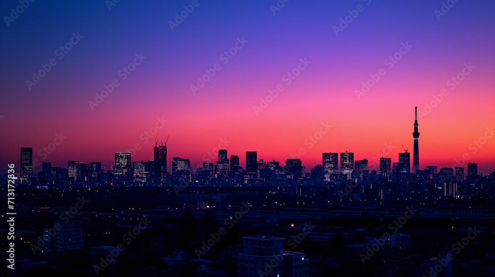 Dramatic Urban Sunset