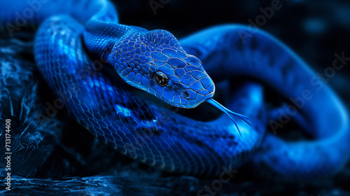 Cobra azul - Papel de parede photo