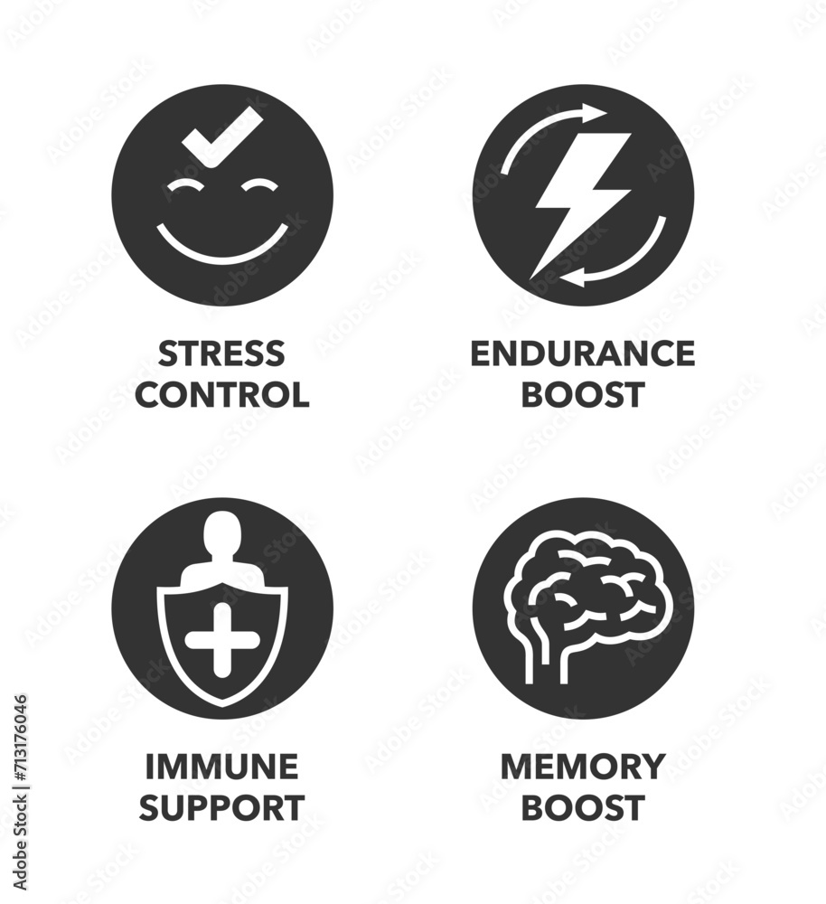 Monochrome icons set for Nutrient Supplement Monochrome icons set for Nutrient Supplement