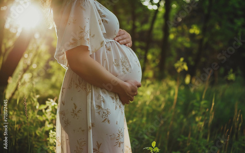 Pregnant woman waiting to be a mother of baby