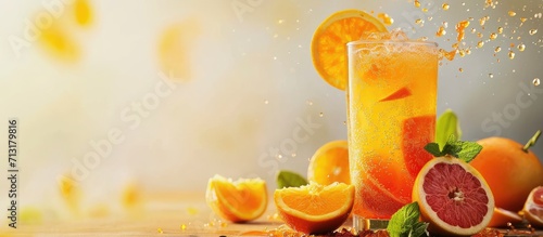 ade orange ade grapefruit ade beverage drink. Copy space image. Place for adding text photo