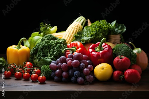 a bunch of colorful veggies arranged beautifully with the word  vegan  written on a chalkboard.