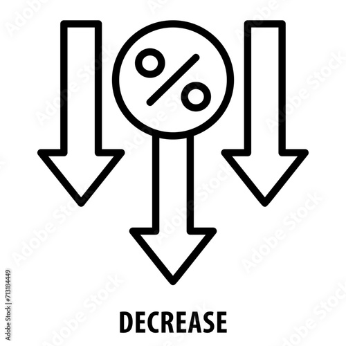 Decrease, icon, Decrease, Reduce, Diminish, Lower, Minimize, Lessen, Shrink, Contract, Cut, Dwindle