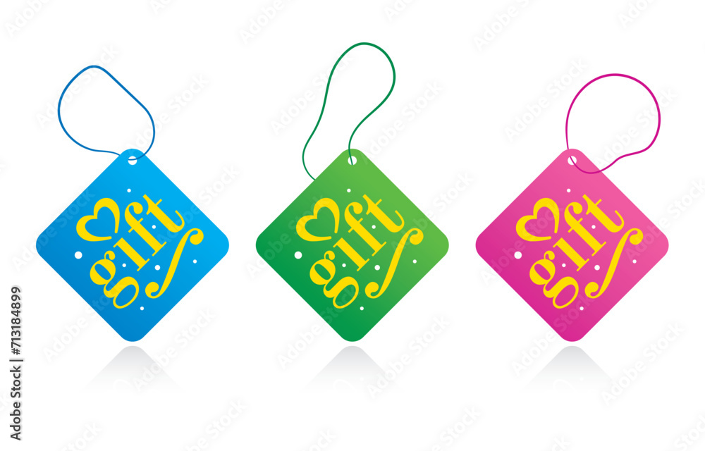 colorful gift tag
