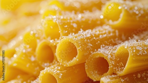 A close up of a pile of pasta