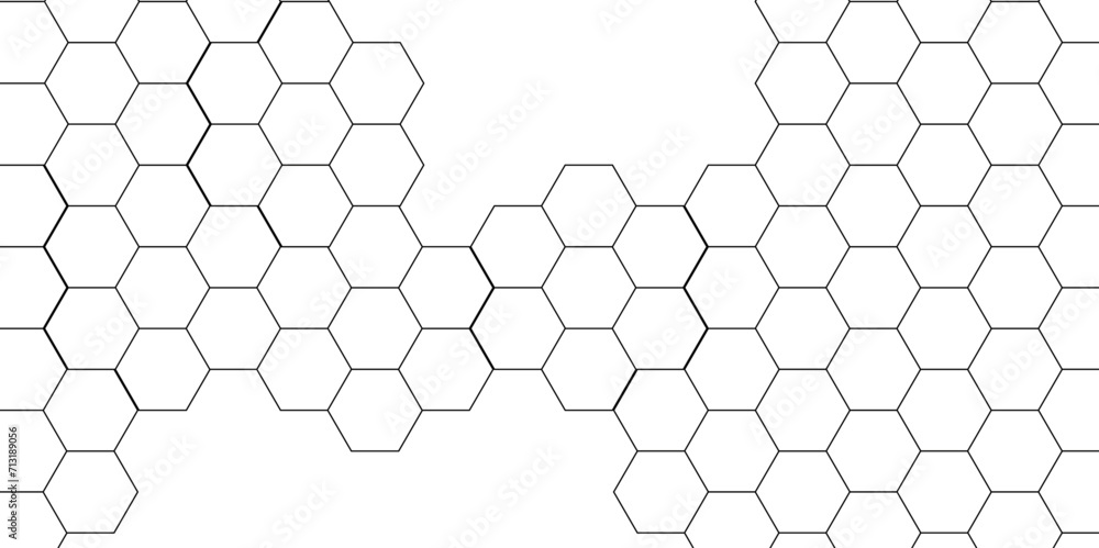 Naklejka premium Background with hexagon. Abstract background with lines . white texture background. hexagon abstract background. Surface polygon pattern with glowing hexagon paper texture and futuristic business