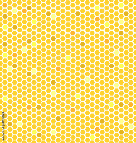 Honeycomb seamless pattern. hand drawing. Not AI, Vector illustration