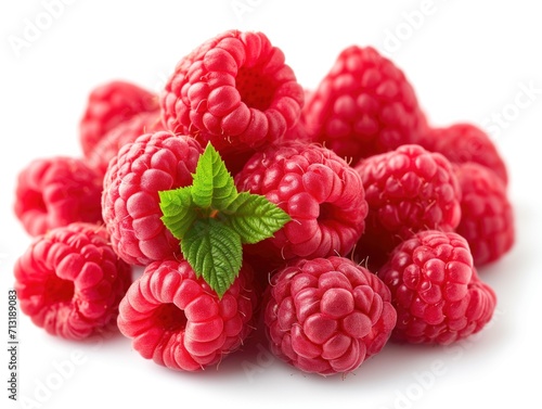 raspberry closeup, realistic illustration