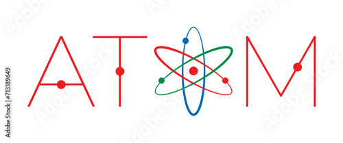 colored vector atom symbol