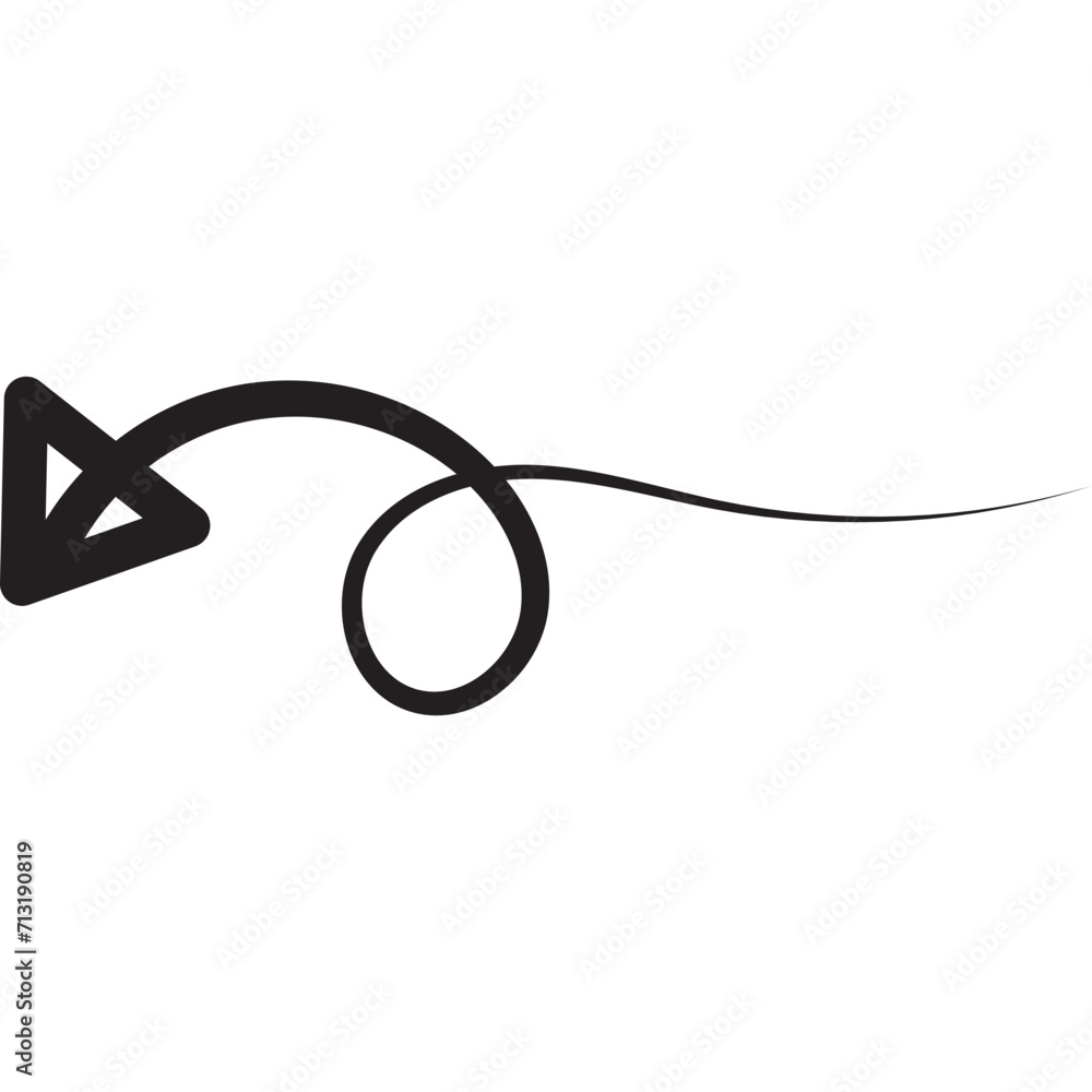 Fototapeta premium Black Curve Arrow