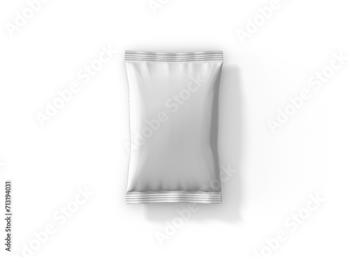 Food snack pillow bag on white background can be use for template your design, promo and adv.