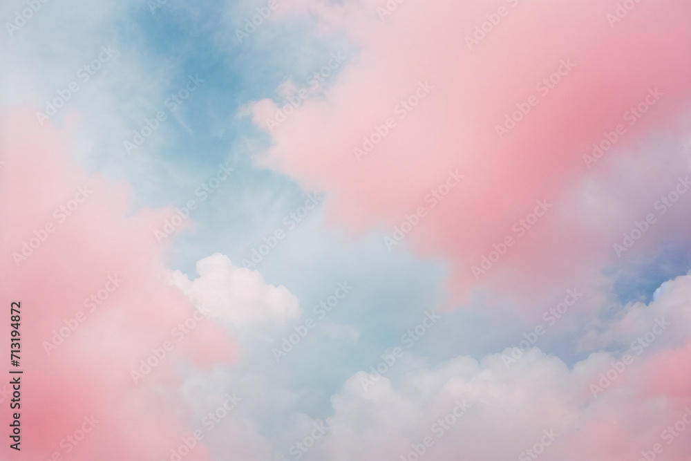 light blue and pink background with watercolor