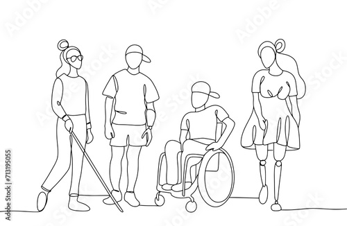 Disability. People. One line.