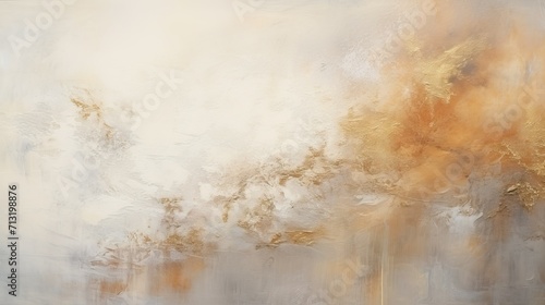 Abstract painting in grey and silver with gold accents, modern decoration, contemporary art