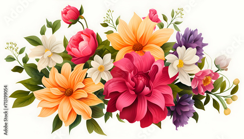 Vintage floral background with spring flowers. Hand drawn  illustration.