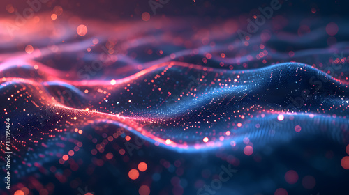 Dynamic Fusion of Energize and Immerse Design in the Vibrant Wave of Technology. A Modern, Energetic Symphony Background with Digital Information Smooth Waves.