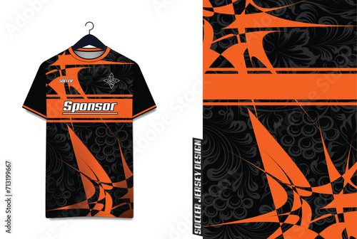 Vector futuristic abstract background pattern for sport jersey design