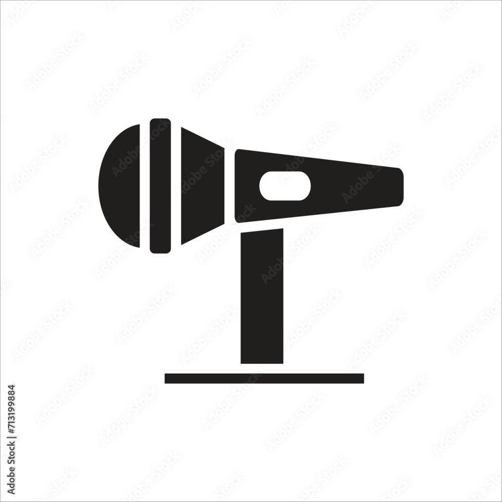 mic vector icon line template mic vector icon line template