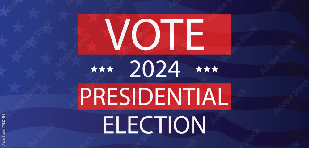 Vote 2024 Presidential Election Usa Text Design