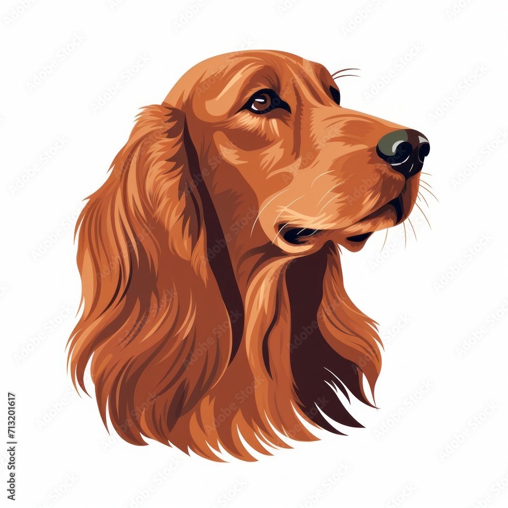 Irish_Setter_dog in flat design style on white background Irish_Setter_dog in flat design style on white background