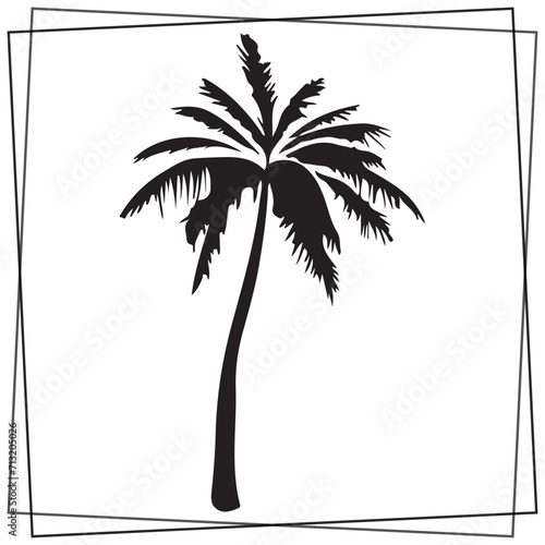 Palm tree Silhouette  cute Palm Vector Silhouette  Cute Palm cartoon Silhouette  Palm vector Silhouette  Palm tree icon Silhouette  Palm vector                         