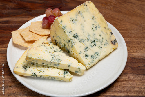 Cheese collection, English cow milk semi-soft, crumbly old stilton blue cheese