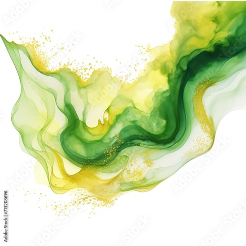 Neon Green Marble Art,  Blend of neon green and yellow swirl, Abstract art,  Wallpaper Background, AI generated