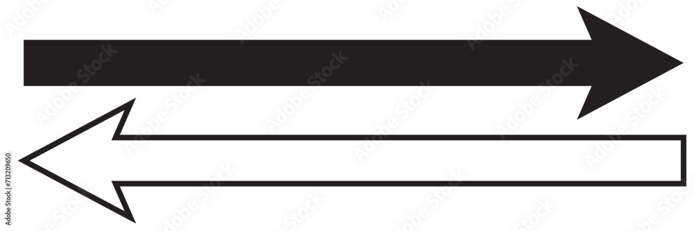Long line arrow vector. Long Arrows vector set. Arrow icon, cursor collection. Opposite direction arrows or web design. Large arrow vector and icon. Long line arrow vector. Long Arrows vector set. Arrow icon, cursor collection. Opposite direction arrows or web design. Large arrow vector and icon.