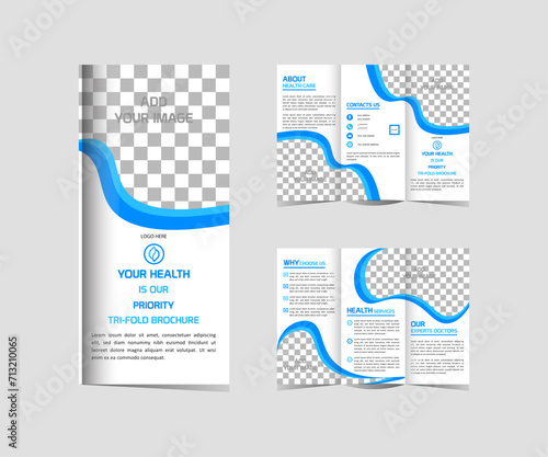 Creative Medical  Health Care Tri Fold Brochure  Design Editable And Resizable