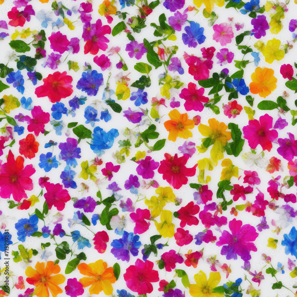 flowers. Abstract seamless pattern. AI generated. flowers. Abstract seamless pattern. AI generated.