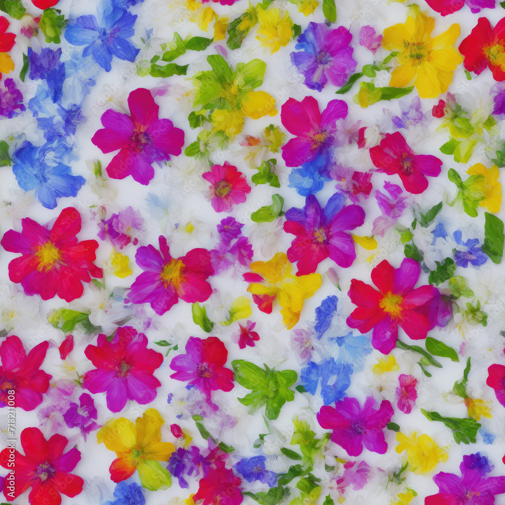 flowers. Abstract seamless pattern. AI generated. flowers. Abstract seamless pattern. AI generated.