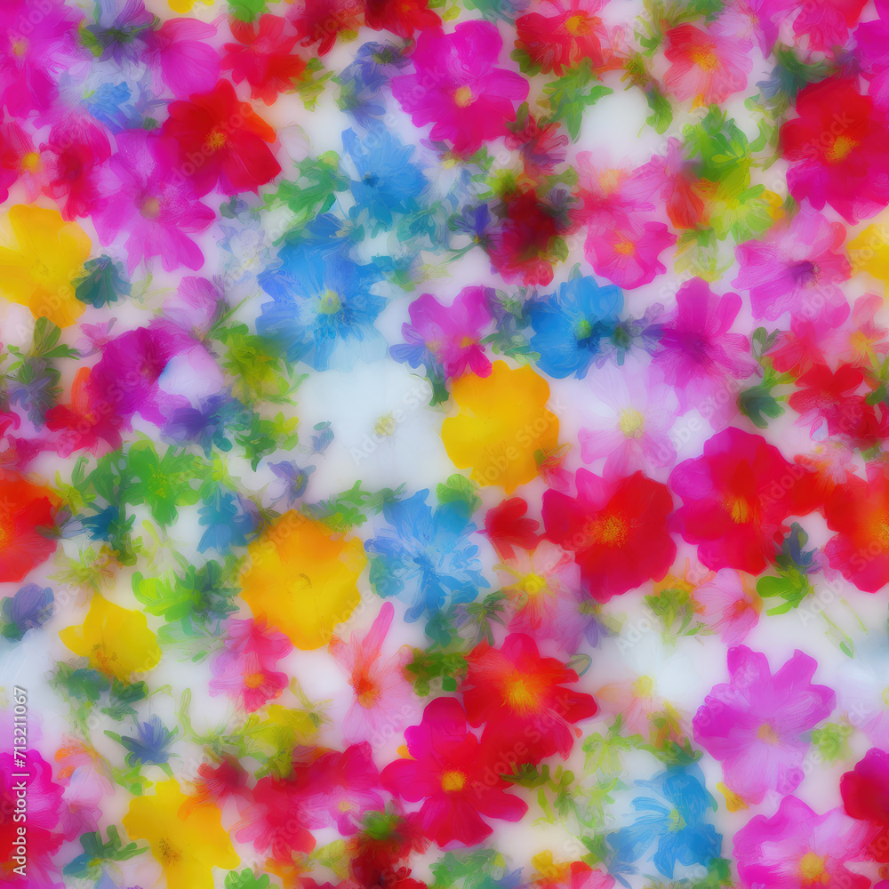 flowers. Abstract seamless pattern. AI generated. flowers. Abstract seamless pattern. AI generated.
