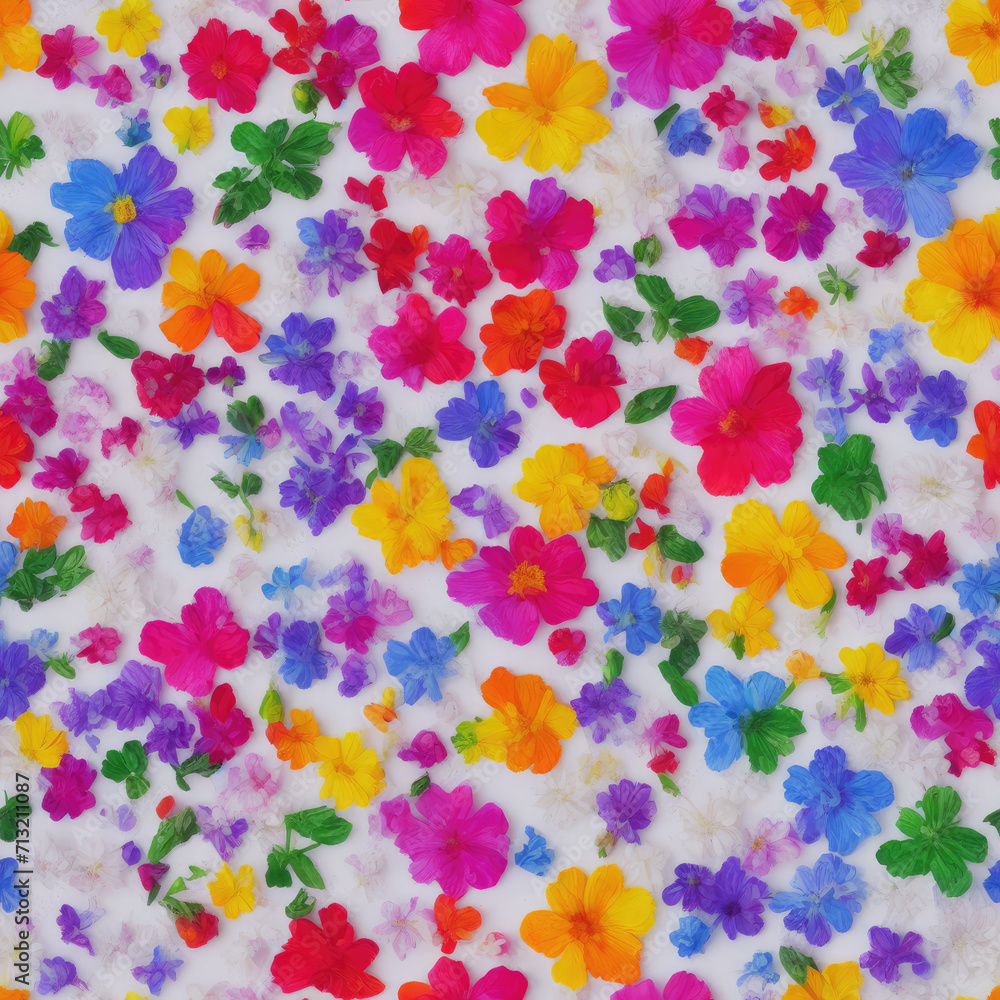 flowers. Abstract seamless pattern. AI generated. flowers. Abstract seamless pattern. AI generated.