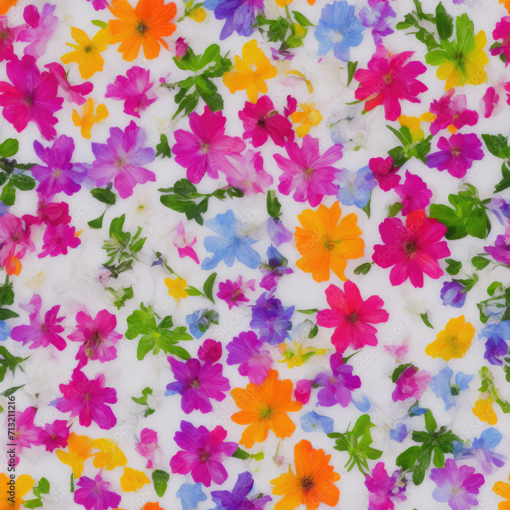 flowers. Abstract seamless pattern. AI generated. flowers. Abstract seamless pattern. AI generated.