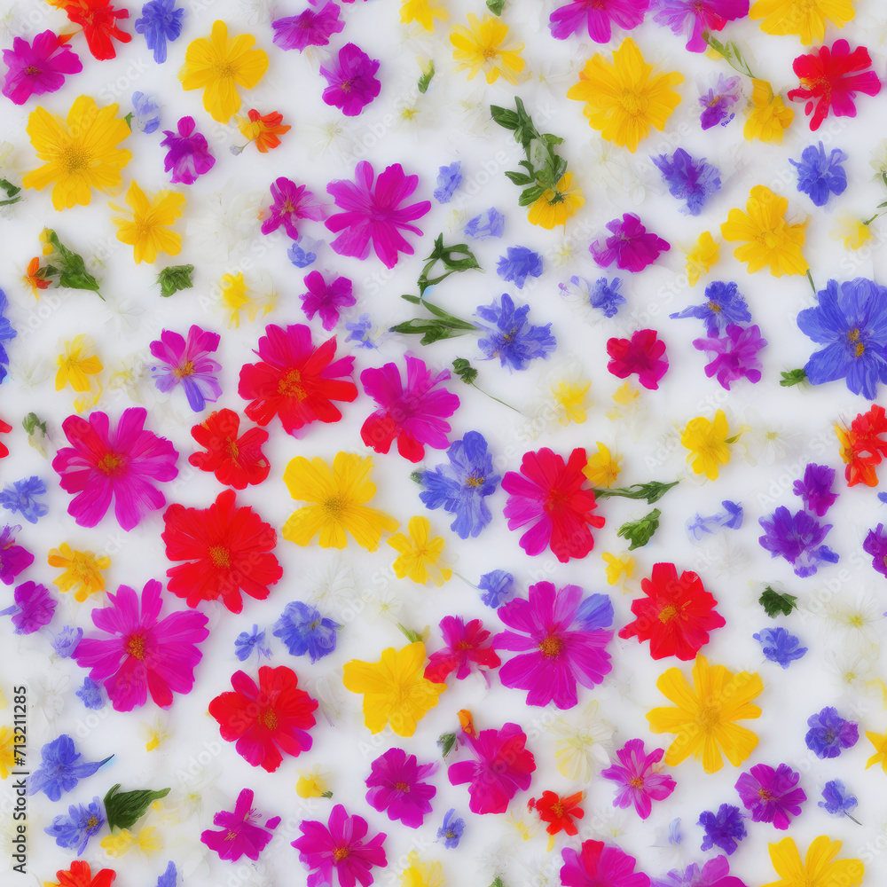 flowers. Abstract seamless pattern. AI generated. flowers. Abstract seamless pattern. AI generated.