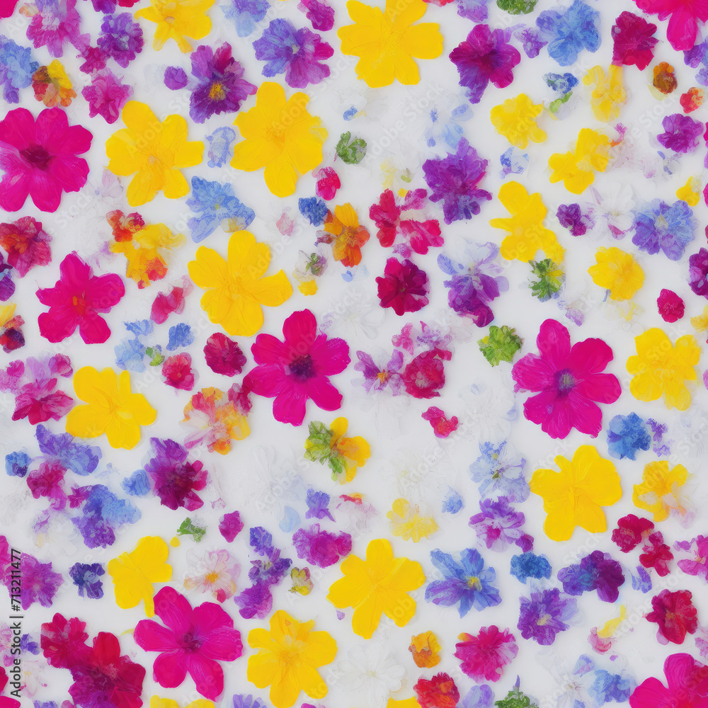 flowers. Abstract seamless pattern. AI generated. flowers. Abstract seamless pattern. AI generated.