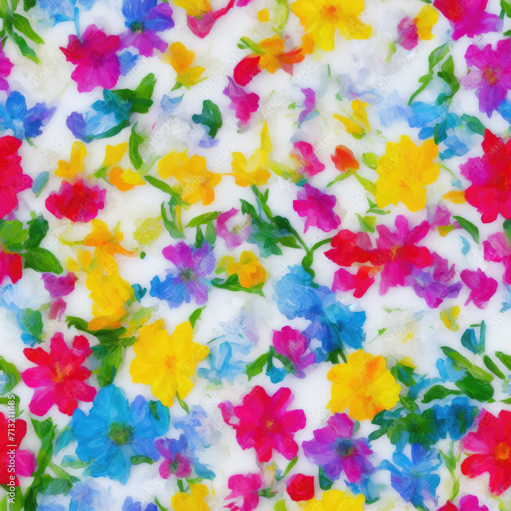 flowers. Abstract seamless pattern. AI generated. flowers. Abstract seamless pattern. AI generated.